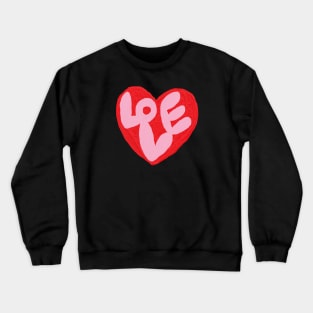 love, heart, oil painting Crewneck Sweatshirt